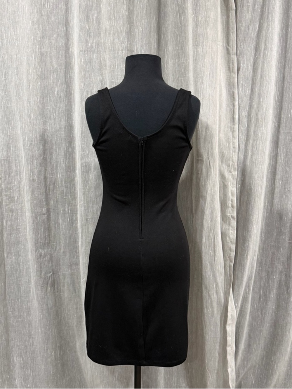 Ruby Rox Black Mini Dress with Gold Buttons - Picture 2 of 7